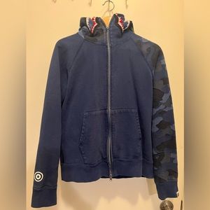 Bape Full zip hoodie Tiger blue Camo